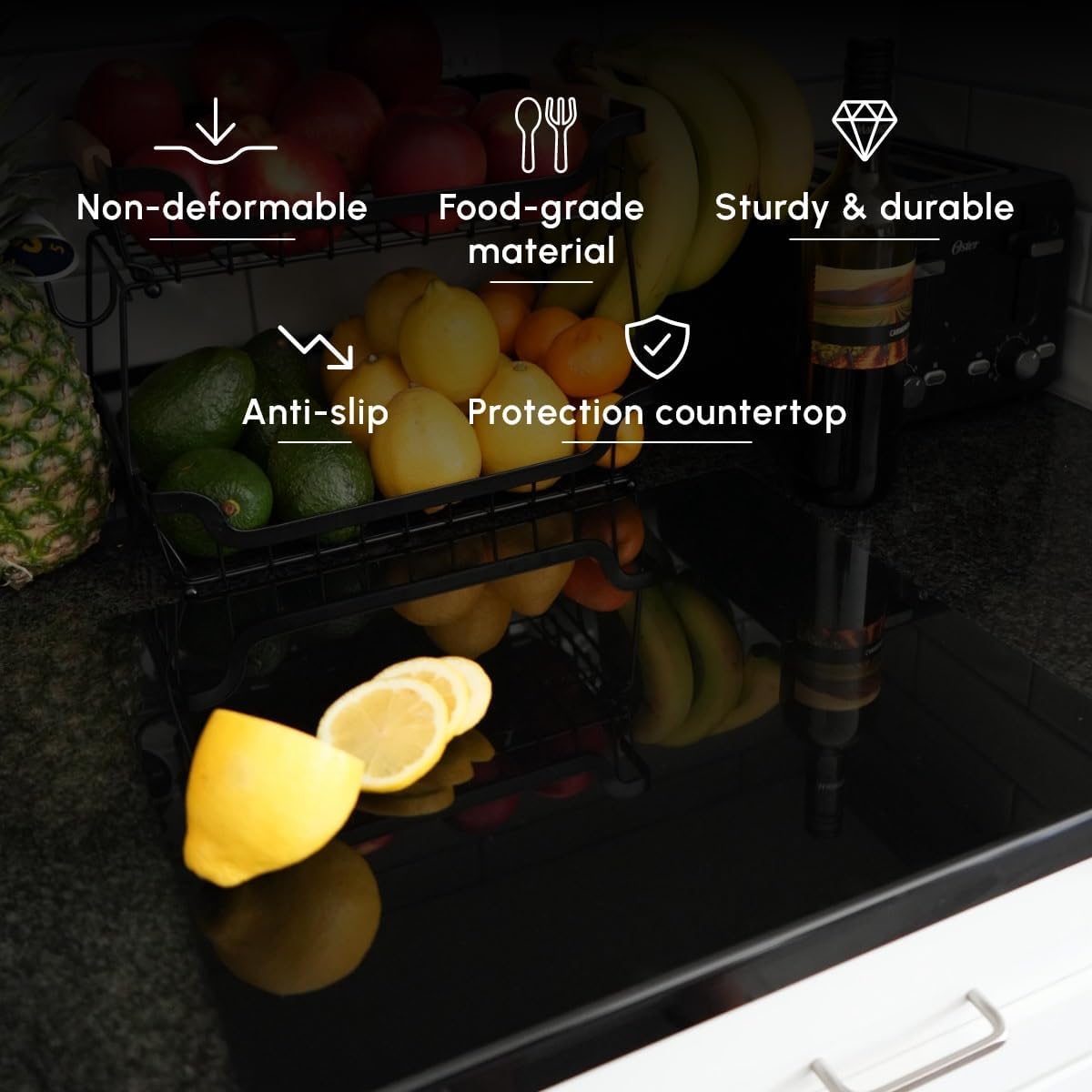 Black Non-Slip Cutting Board